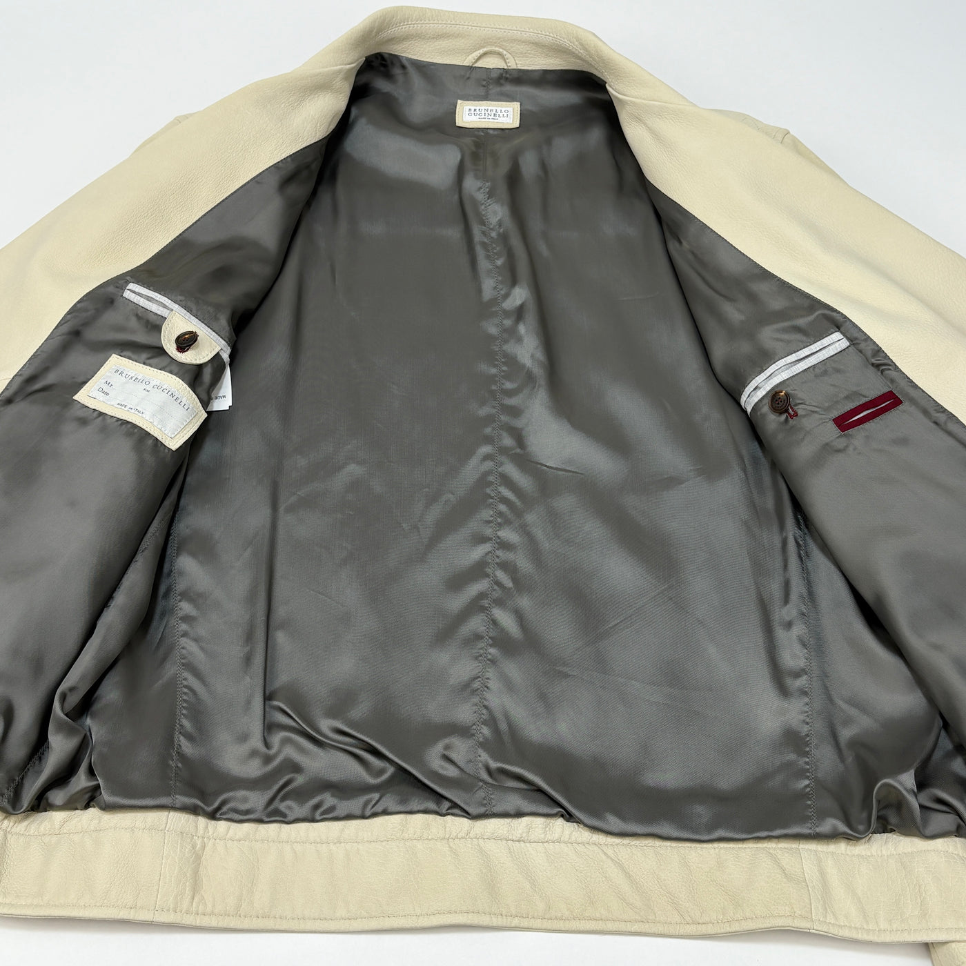 2021SS Leather Biker Jacket 211MPMOP1818C8085 L