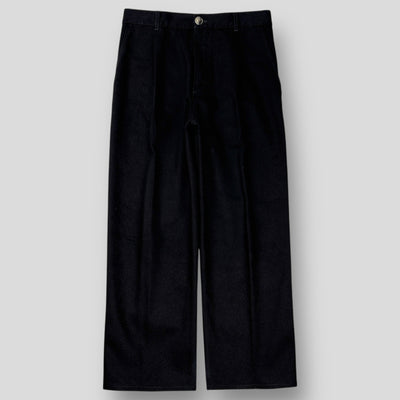 2024AW BLACK DENIM PLEATED TROUSERS 03ED-BK / BFS54160 M