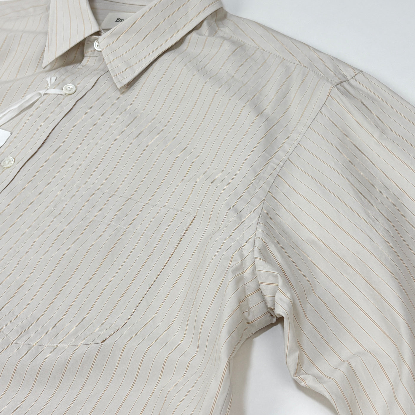 【新品】2025SS Silk Cotton Stripe Shirt EP09SH02 46