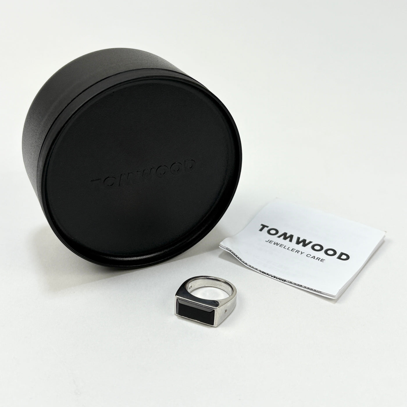 TOM WOOD / トムウッド Peaky Ring Polished Onyx 50 / 10号