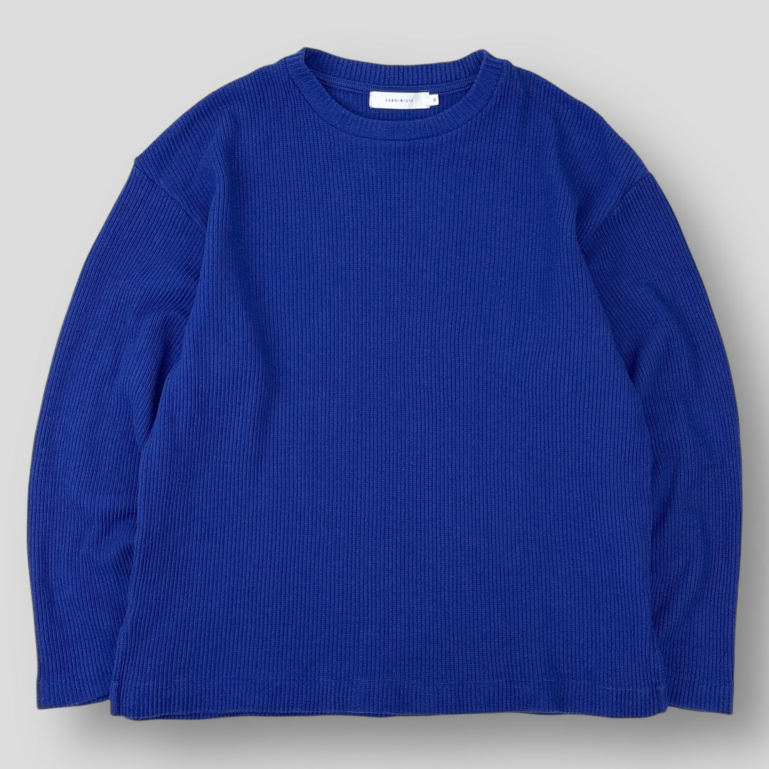 トップス SANDINISTA ROUGHLY COTTON KNIT SLIT TOP SANDINISTA サンディニスタ 2025SS Roughly Cotton Knit Slit