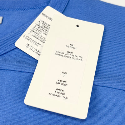 2025SS COACH Q/S V-NECK TEE COTTON JERSEY OVERDYED NN-C4617 2