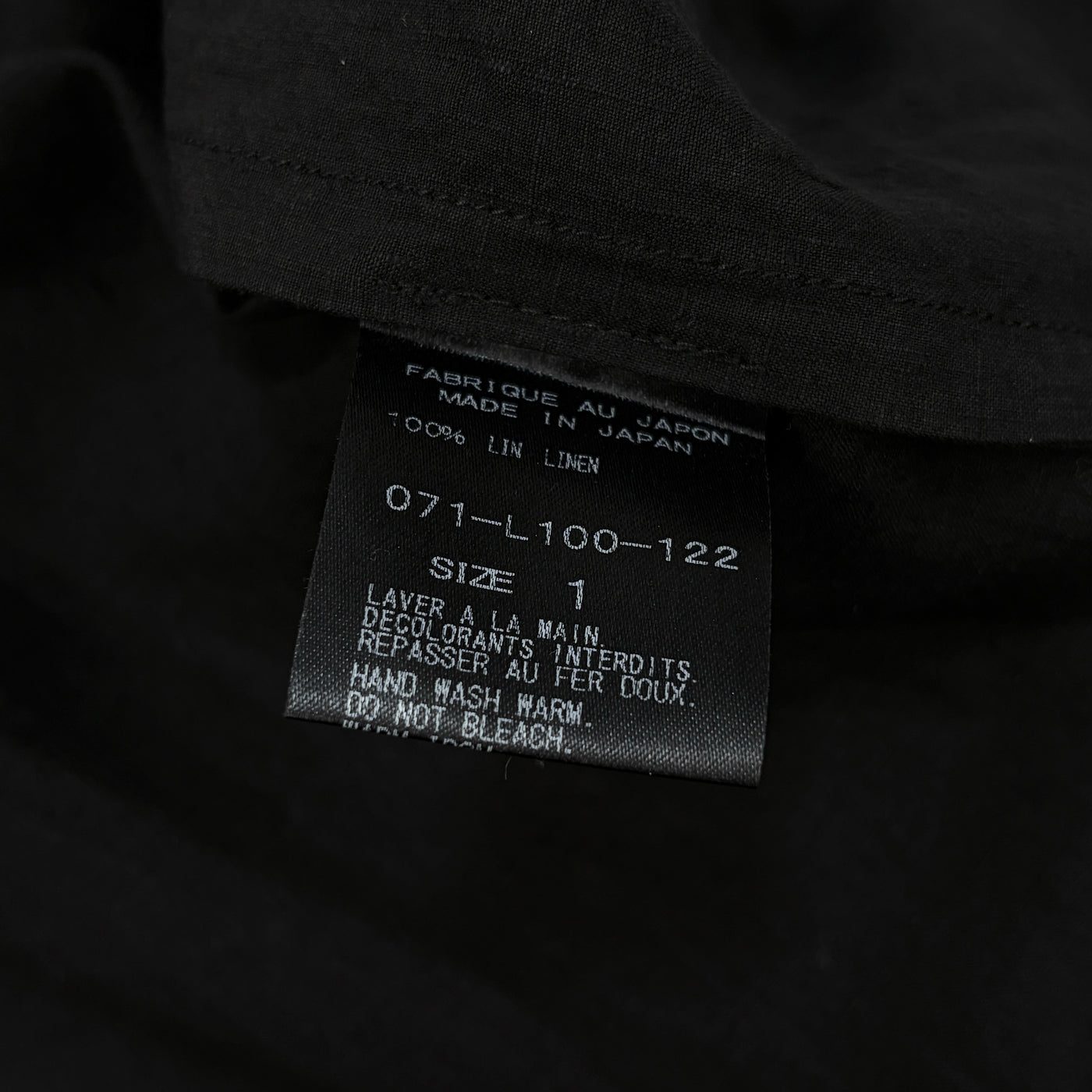 2017SS リネンノーカラーコート 071-L100-122 1