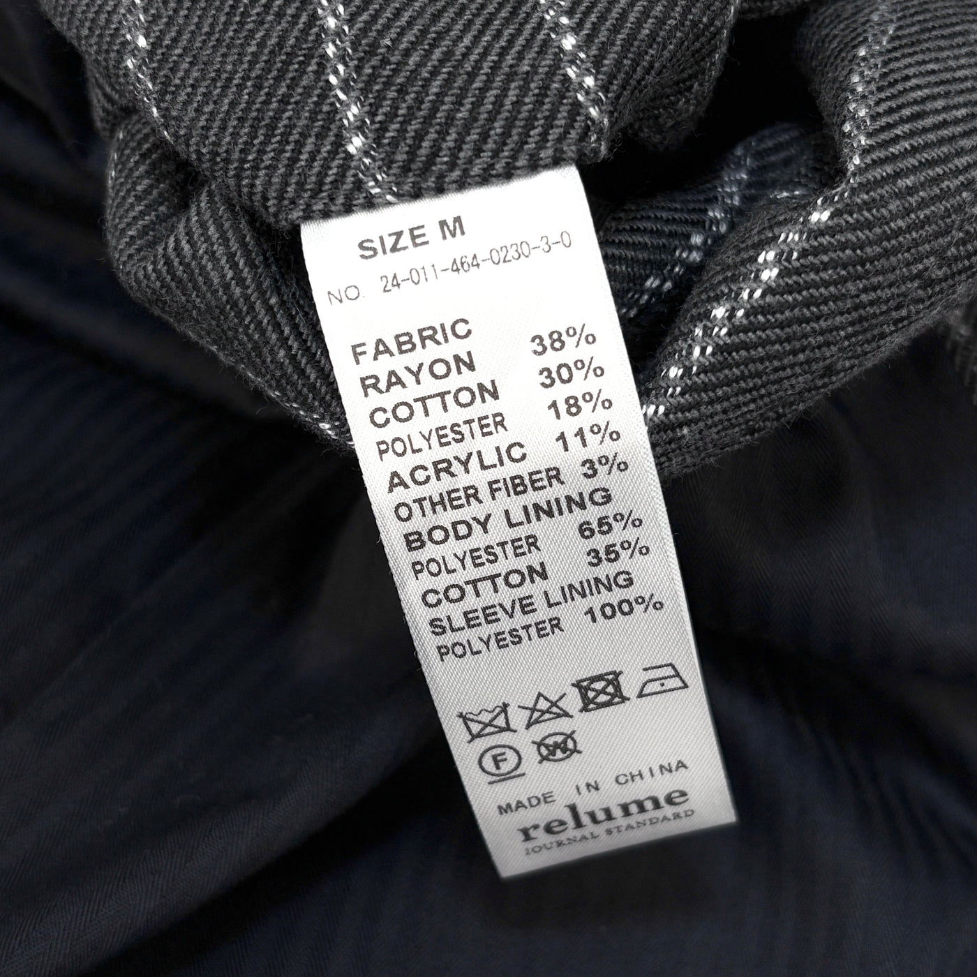 2024AW Cafissi / BECO ストライプジップジャケット 24011464023030 M