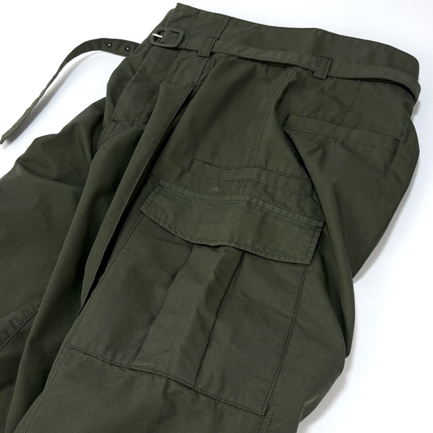 2022SS Cotton Nylon Tucked Cargo Trousers MM22PS-PT714 1
