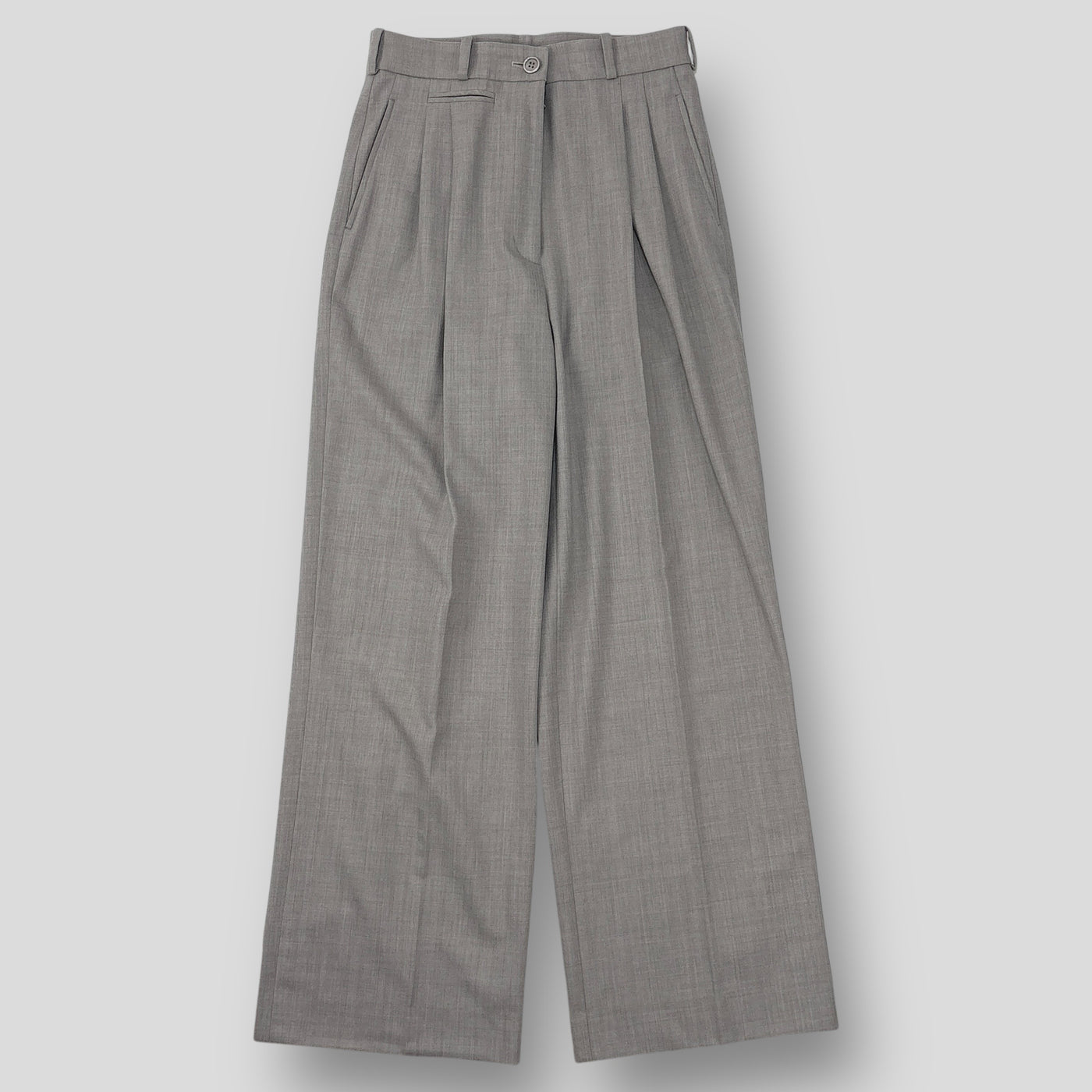 2018AW Wool Cashmere Double Tuck Trousers PT0101-AW18 36