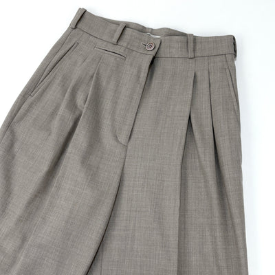 2018AW Wool Cashmere Double Tuck Trousers PT0101-AW18 36