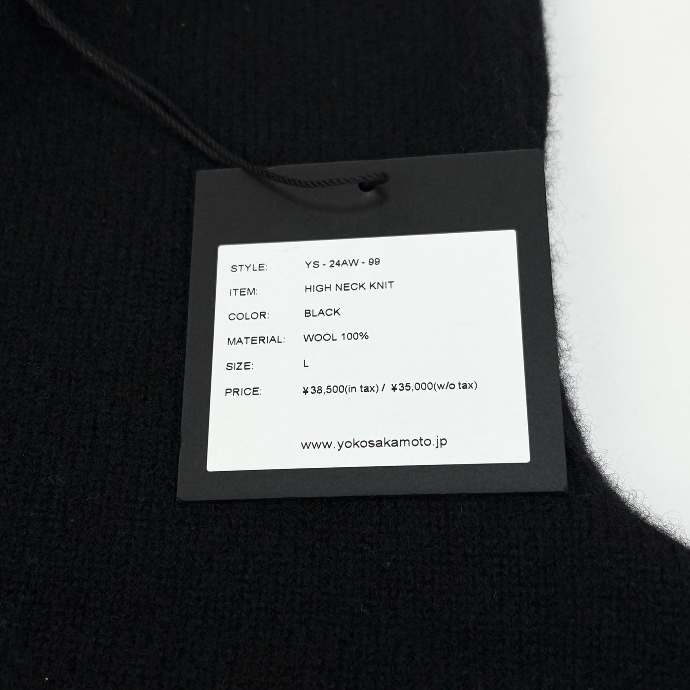 2024AW HIGH NECK KNIT YS-24AW-99 L
