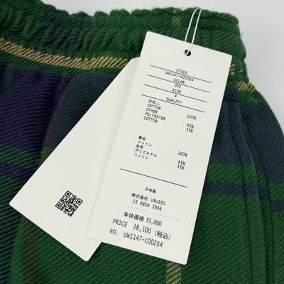 2024AW Check easy pants UW1147 4
