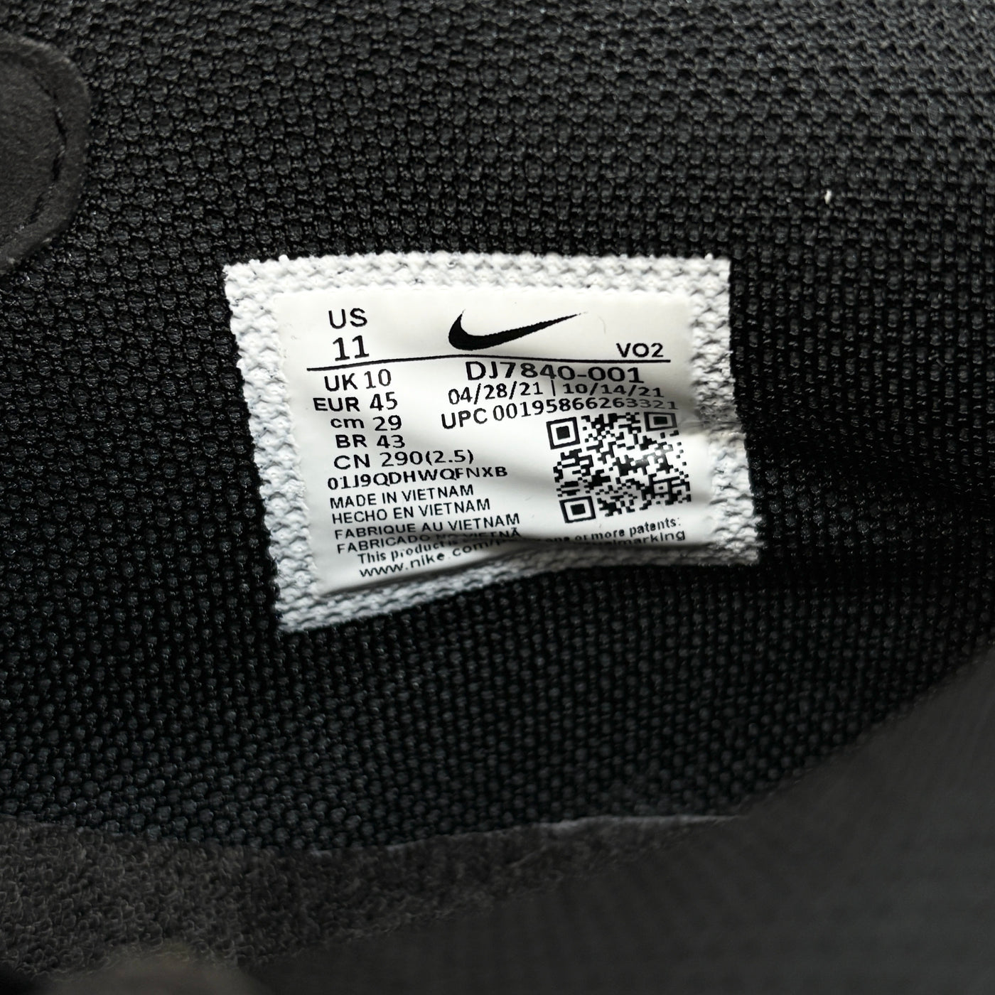 2022SS AIR FORCE 1 07 MID SP DJ7840-001 US11 / 29cm