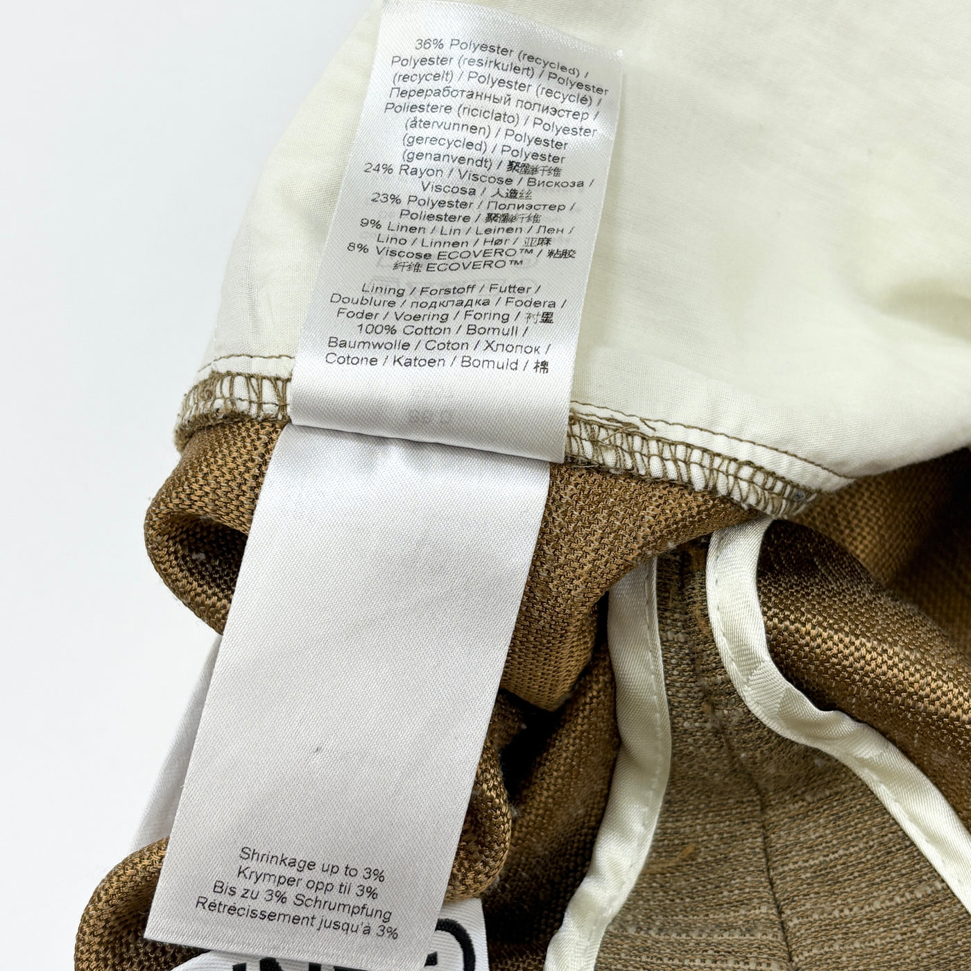 2023SS Slub Linen Mid Waist Pants BB.D 6557 / F7549 34