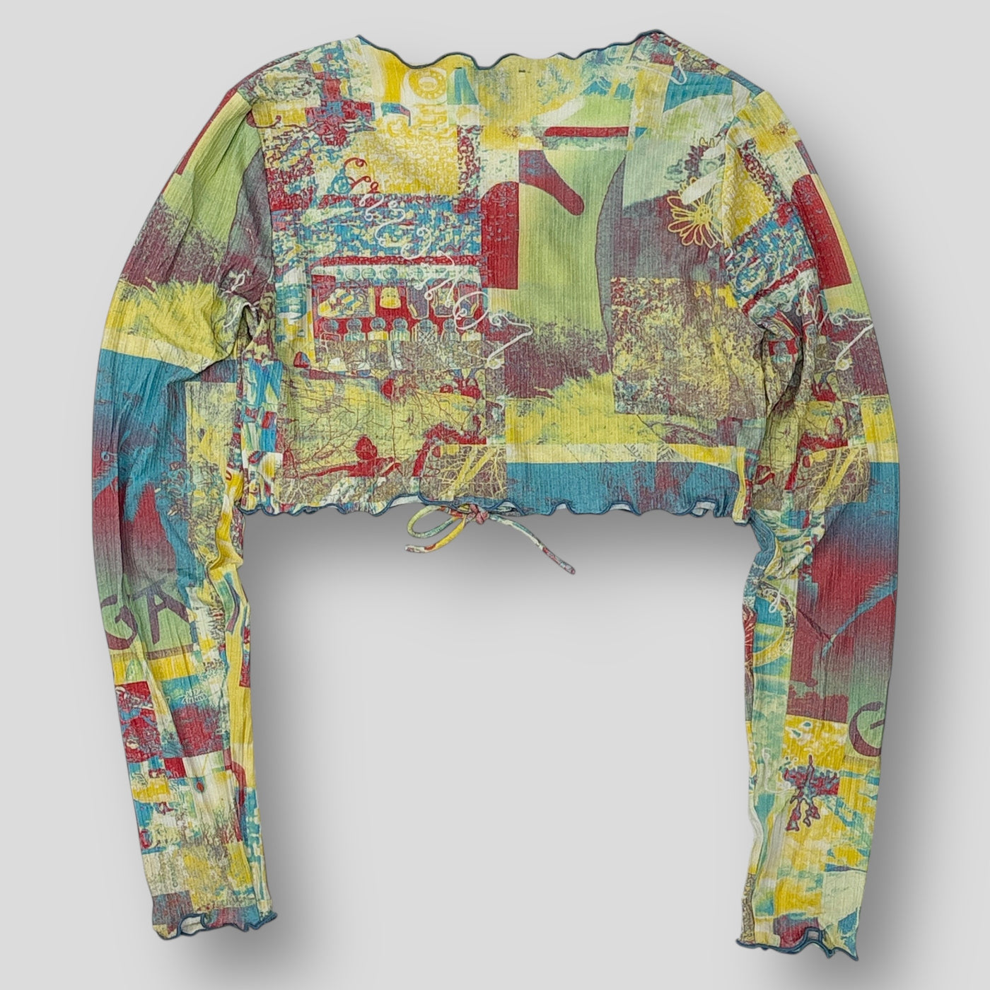 2023SS Printed Rib Jersey Cropped Blouse T3549 38
