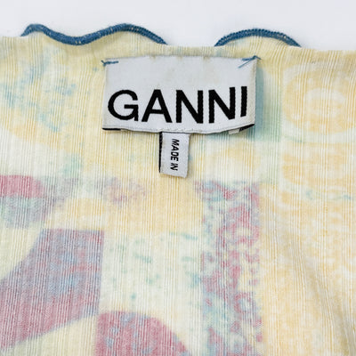 2023SS Printed Rib Jersey Cropped Blouse T3549 38