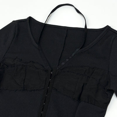 2024SS BUSTIER OPEN FRONT RIB TOPS 0584TM0336P FREE