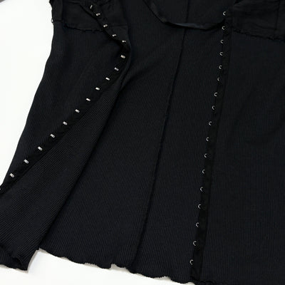 2024SS BUSTIER OPEN FRONT RIB TOPS 0584TM0336P FREE
