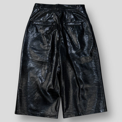 【新品】2023AW Croc Faux Leather Shorts 23A68205 36
