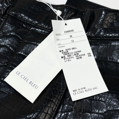 【新品】2023AW Croc Faux Leather Shorts 23A68205 36