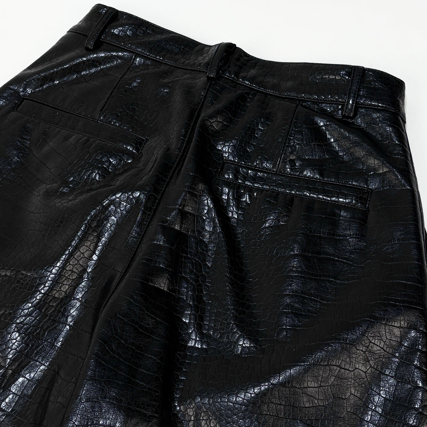 【新品】2023AW Croc Faux Leather Shorts 23A68205 36