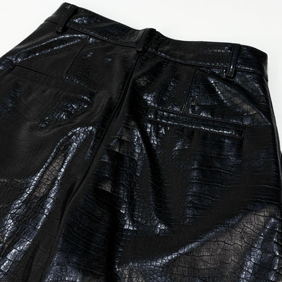 【新品】2023AW Croc Faux Leather Shorts 23A68205 36