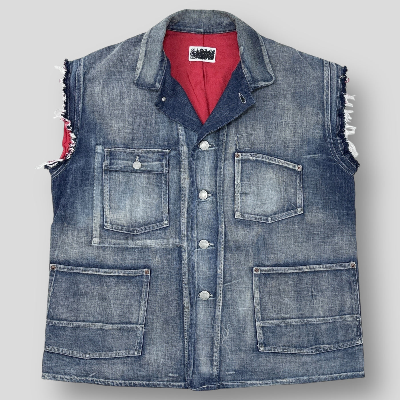 2022AW COLOR DENIM NO-SLEEVE JACKET CCCA14UNI A 2