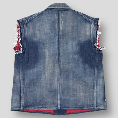 2022AW COLOR DENIM NO-SLEEVE JACKET CCCA14UNI A 2
