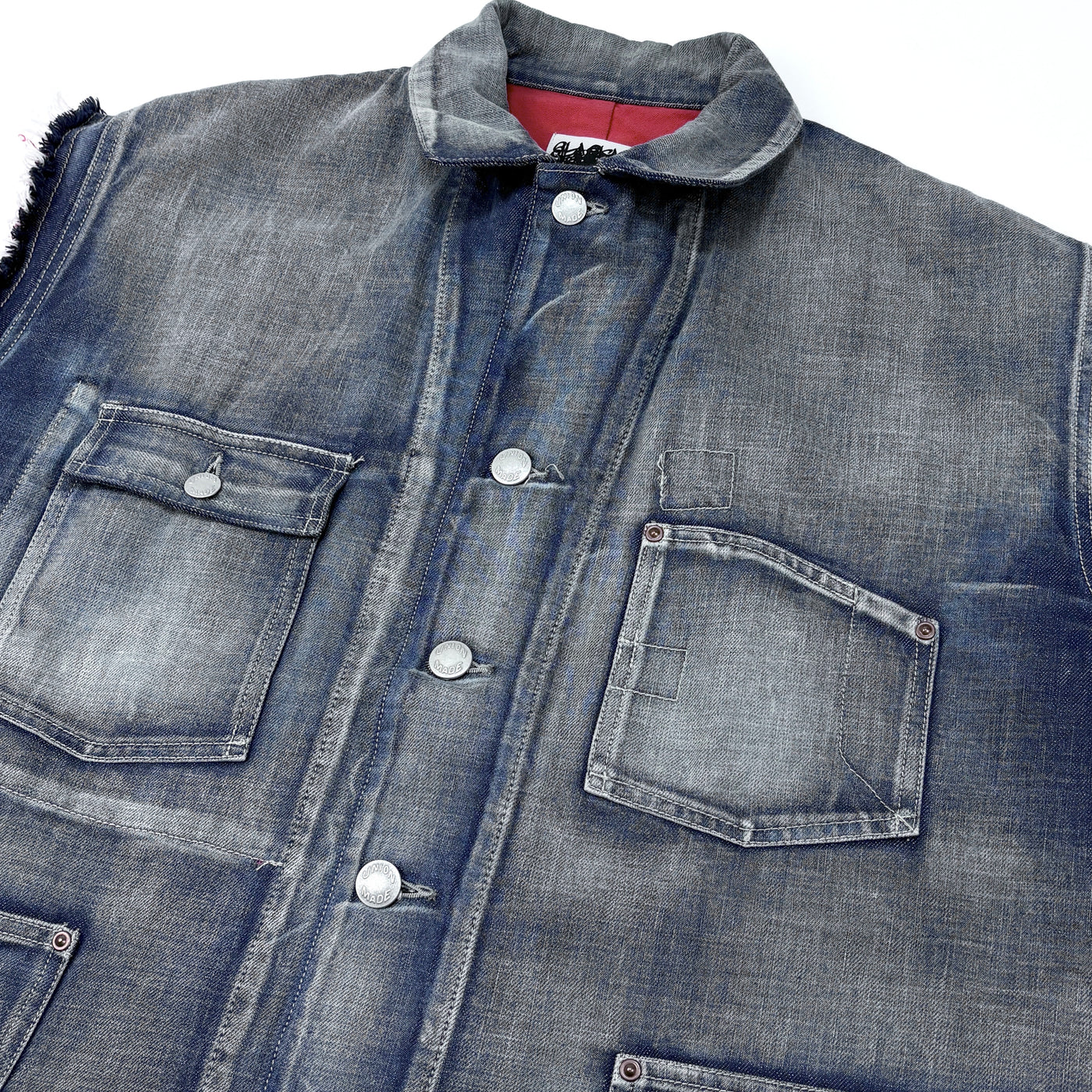 2022AW COLOR DENIM NO-SLEEVE JACKET CCCA14UNI A 2