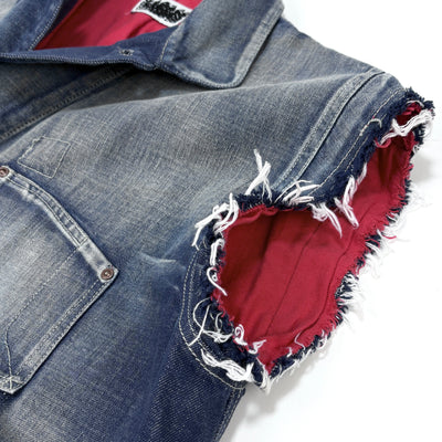 2022AW COLOR DENIM NO-SLEEVE JACKET CCCA14UNI A 2