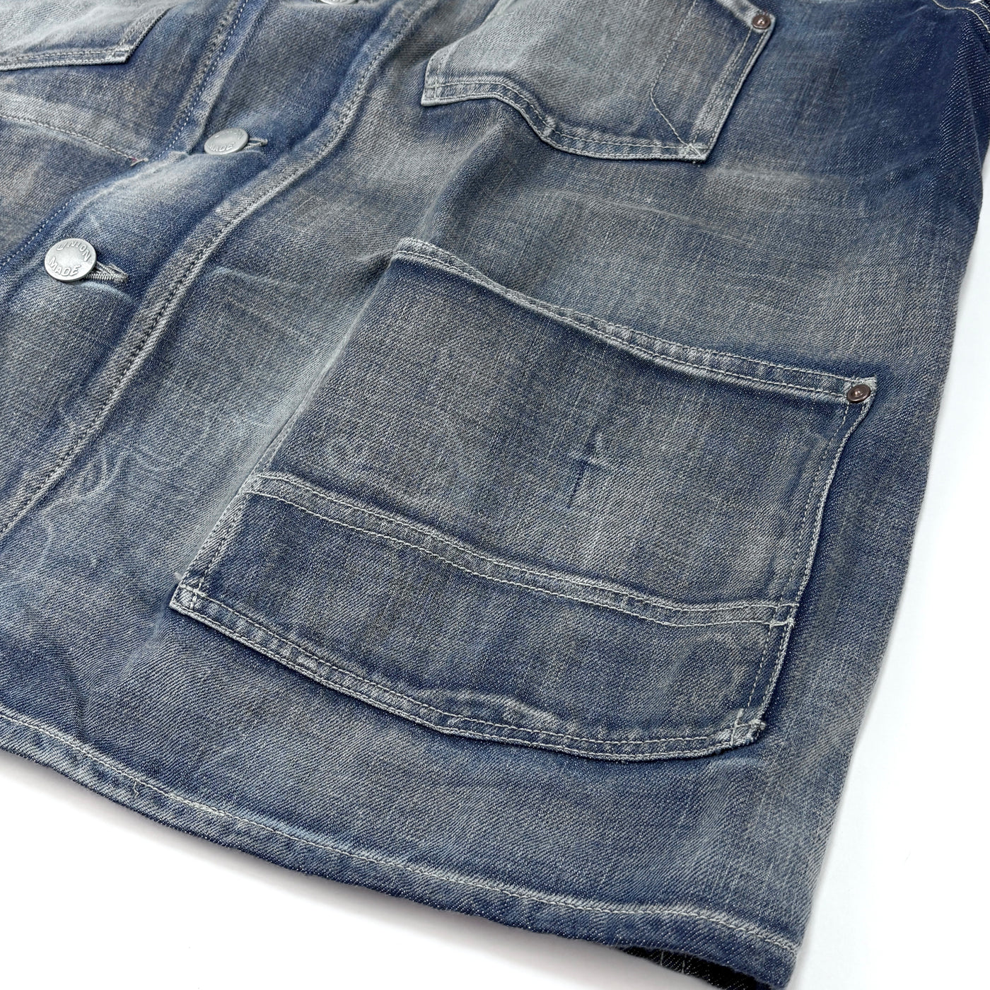 2022AW COLOR DENIM NO-SLEEVE JACKET CCCA14UNI A 2