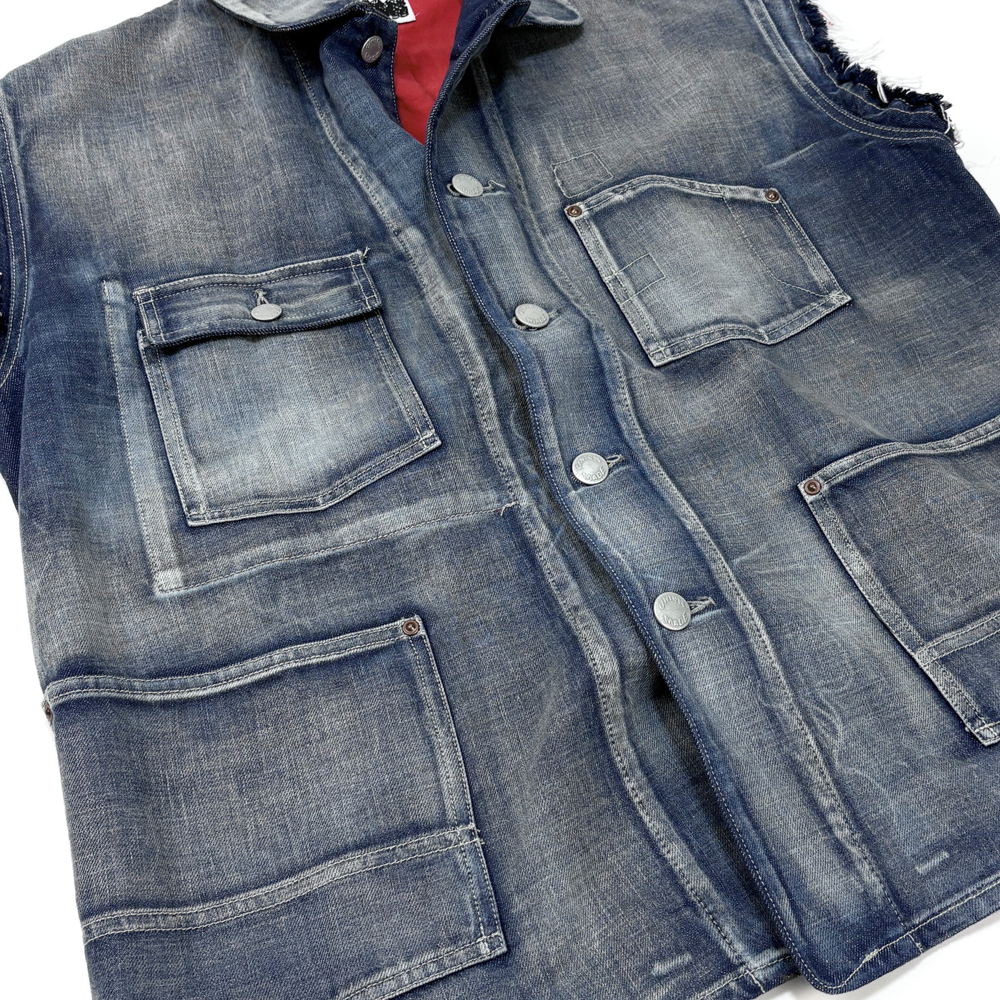 2022AW COLOR DENIM NO-SLEEVE JACKET CCCA14UNI A 2
