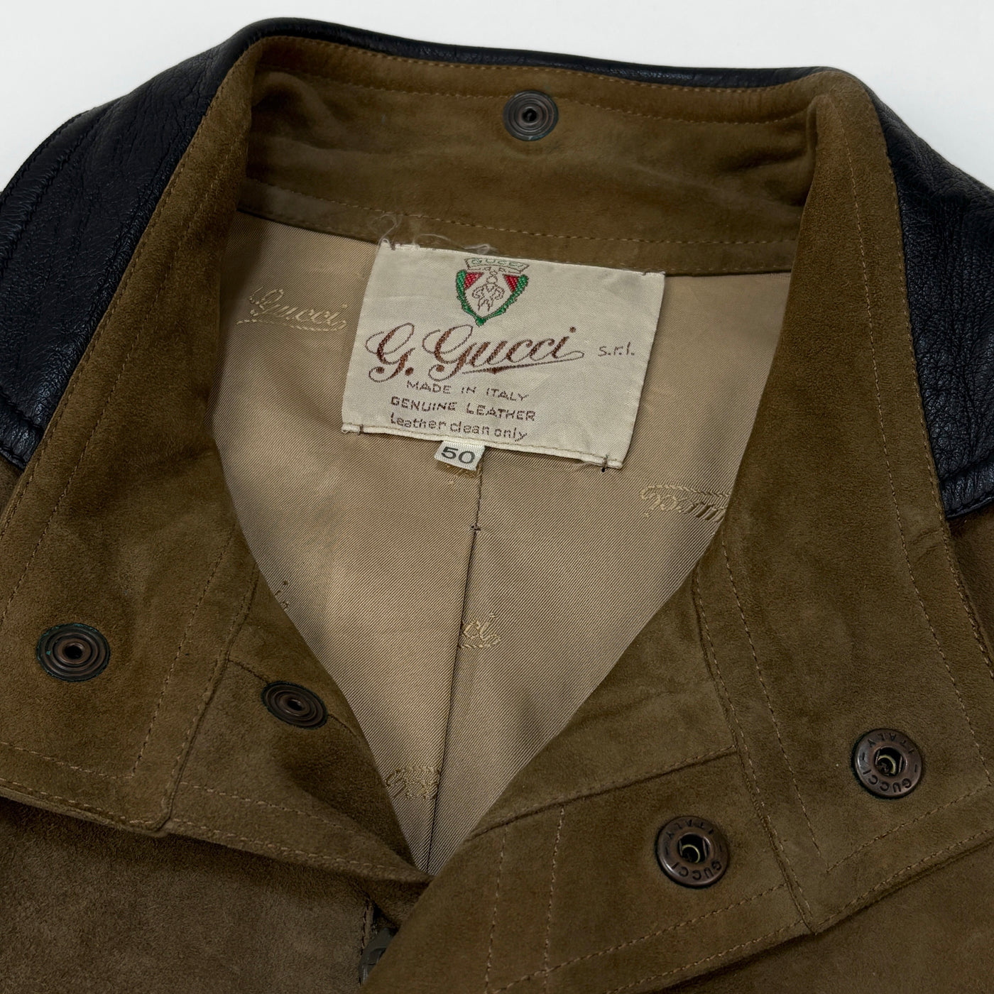 70's 2 Tone Leather Jacket 50