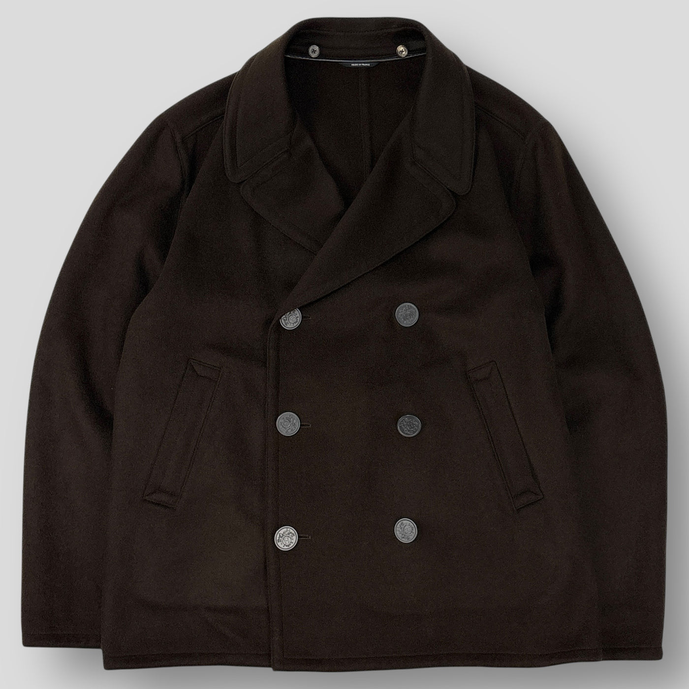 フランス製 CASHMERE MOUTON P-COAT 52