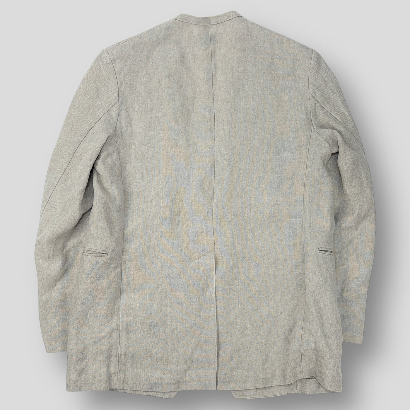 2023SS LINEN OXFORD NO COLLAR JACKET JKAGSM0207 02