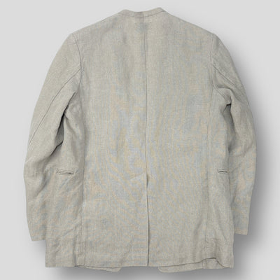 2023SS LINEN OXFORD NO COLLAR JACKET JKAGSM0207 02