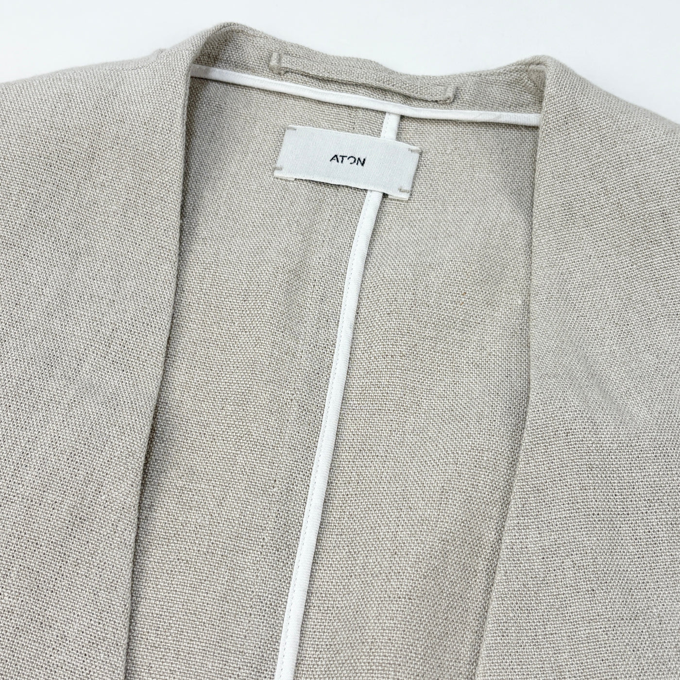 2023SS LINEN OXFORD NO COLLAR JACKET JKAGSM0207 02