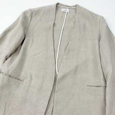 2023SS LINEN OXFORD NO COLLAR JACKET JKAGSM0207 02