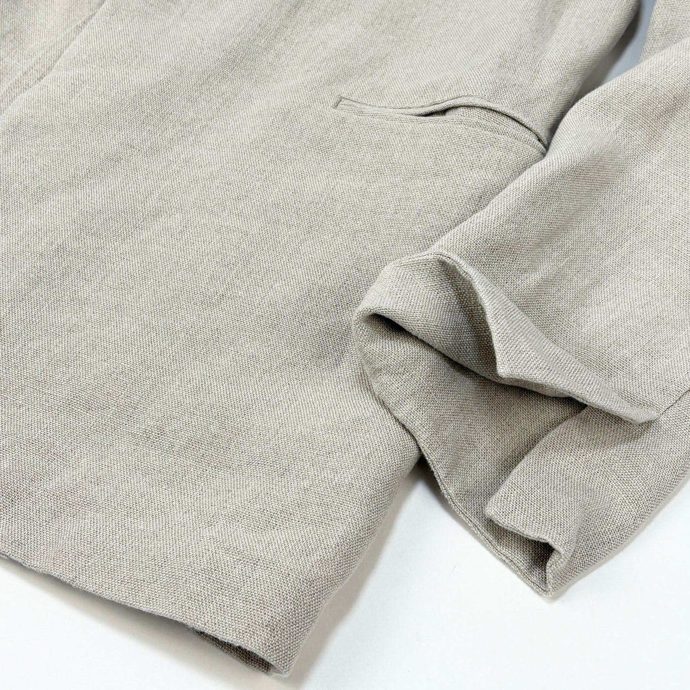 2023SS LINEN OXFORD NO COLLAR JACKET JKAGSM0207 02