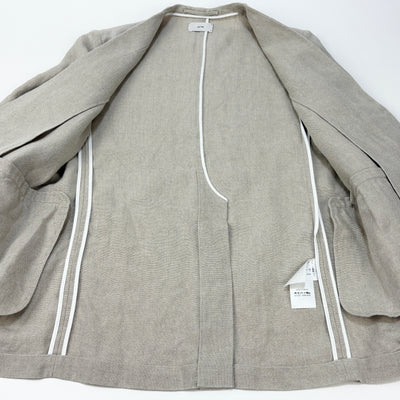 2023SS LINEN OXFORD NO COLLAR JACKET JKAGSM0207 02