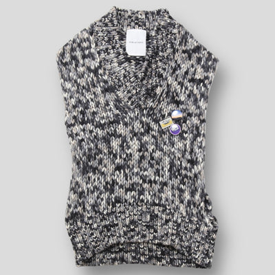 SEC.10 LOW GAUGE KNIT V-NECK VEST .10 S101235 FREE