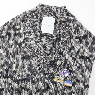 SEC.10 LOW GAUGE KNIT V-NECK VEST .10 S101235 FREE