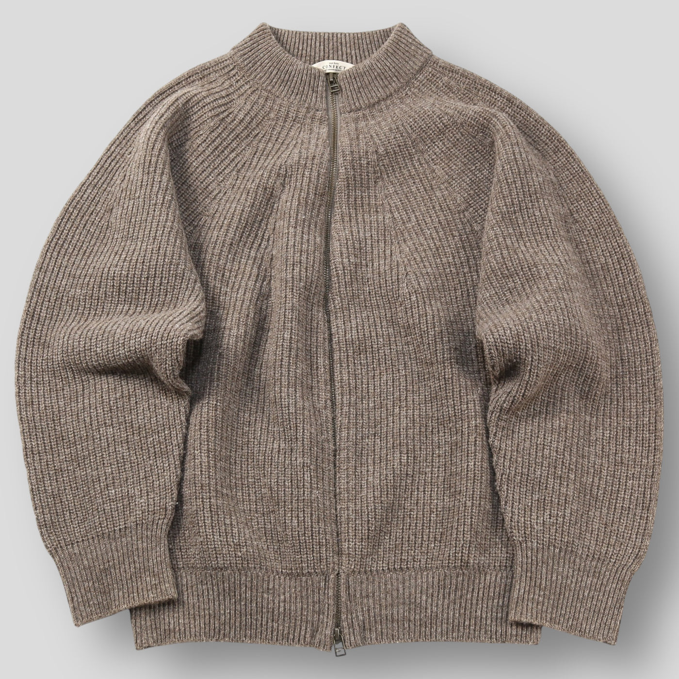 2016AW ウール クルーネック ジップカーディガン 02163-0015 3