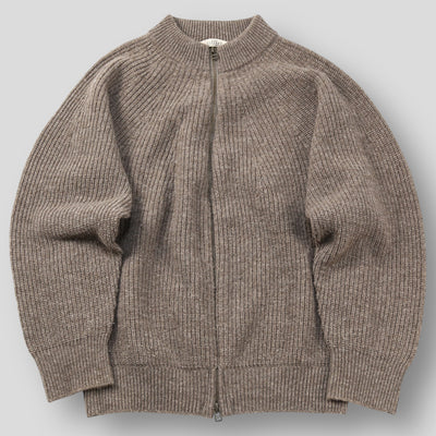 2016AW ウール クルーネック ジップカーディガン 02163-0015 3
