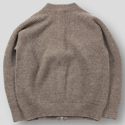 2016AW ウール クルーネック ジップカーディガン 02163-0015 3