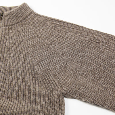 2016AW ウール クルーネック ジップカーディガン 02163-0015 3