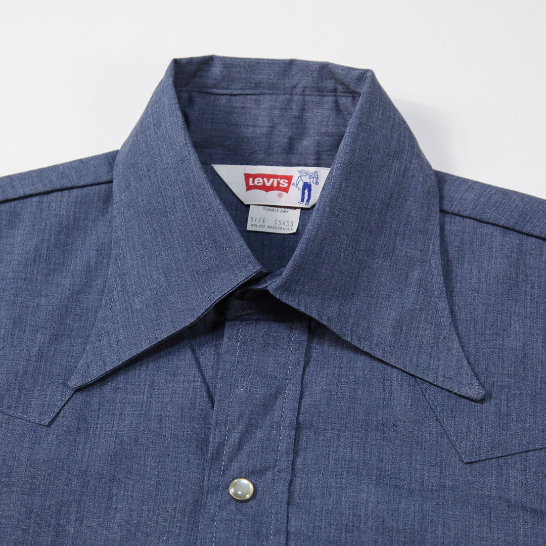 極美品 Levi's 70s USA製 サドルマン ウエスタンシャツ BIG E リーバイス(LEVI'S)|LEVI'S ウエスタンチェックシャツ 70s