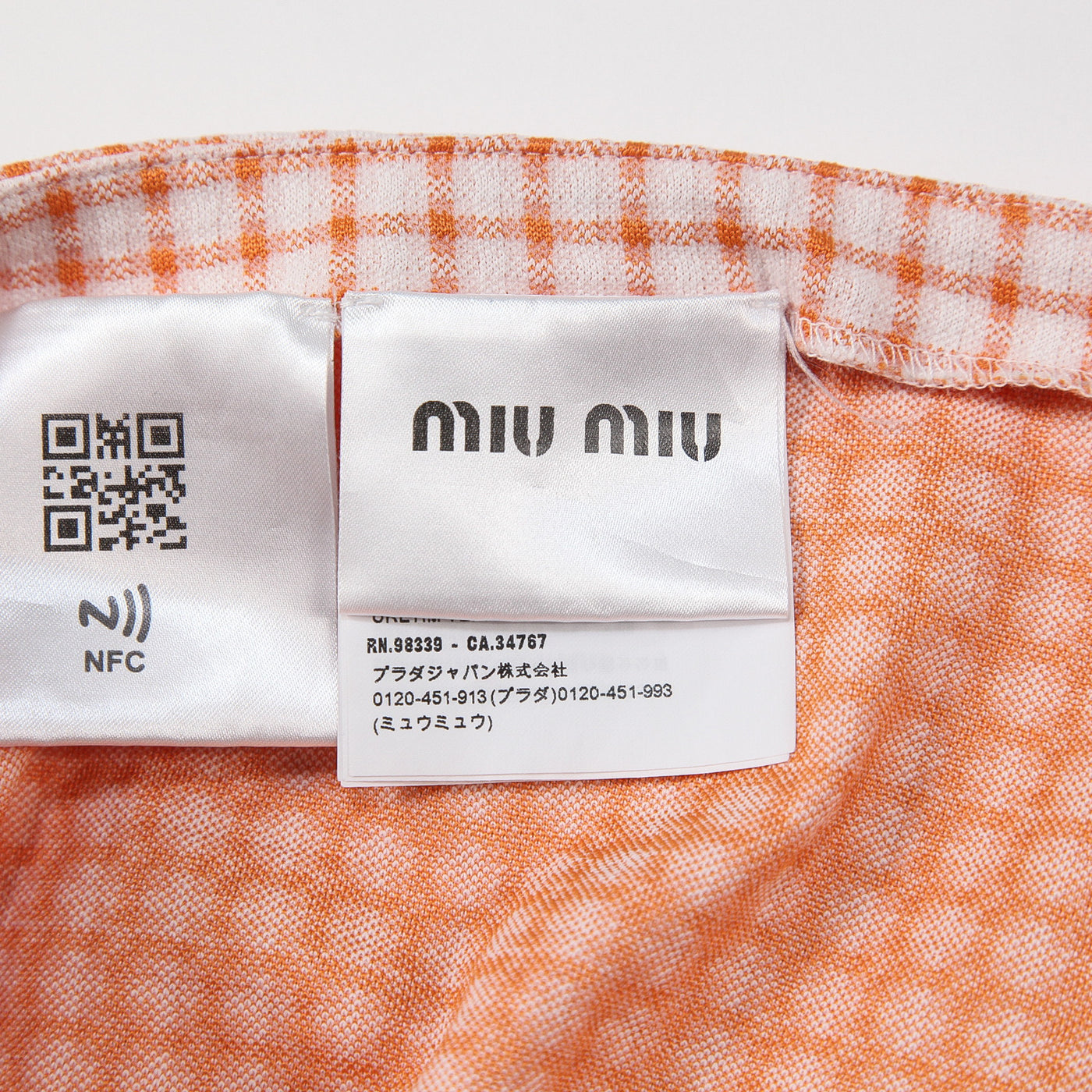 2022SS Check Jersey Midi Skirt MG1755 1GEV F0049 44