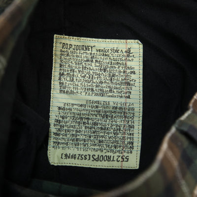 2017AW コットンフランネル チェック タックパンツ 11-23-0779-139 S