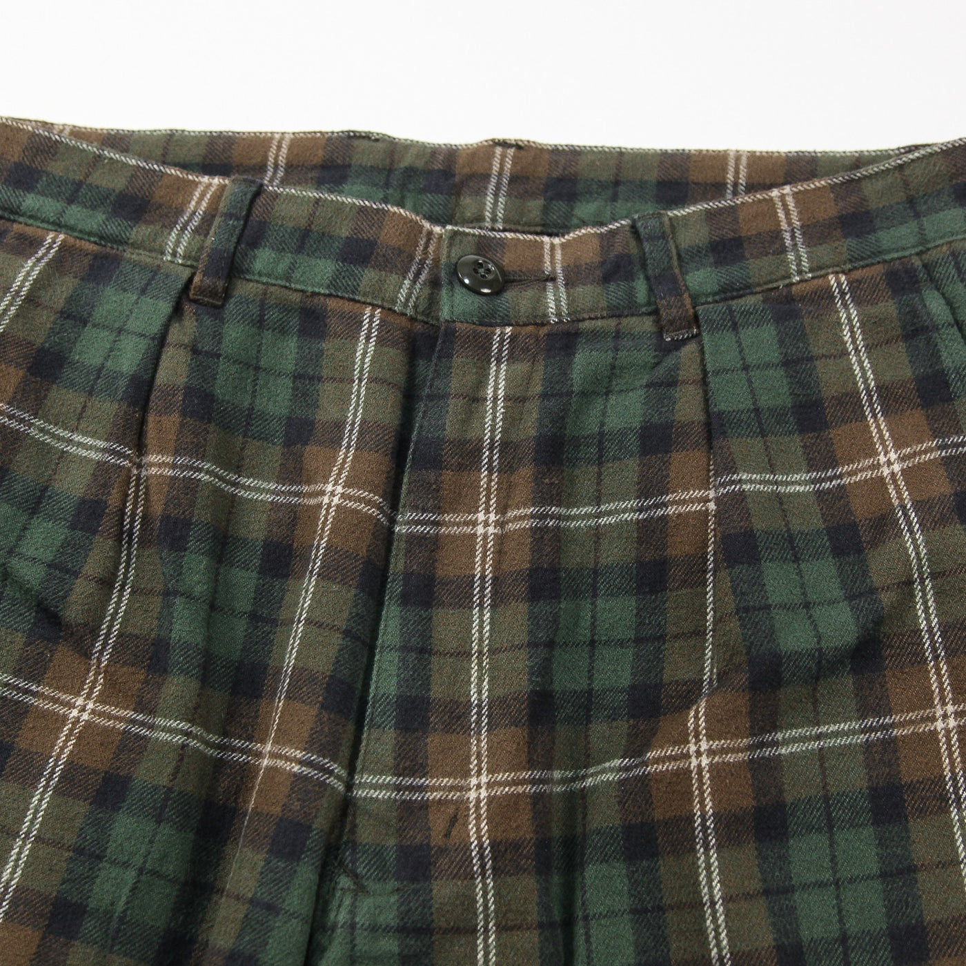 2017AW コットンフランネル チェック タックパンツ 11-23-0779-139 S