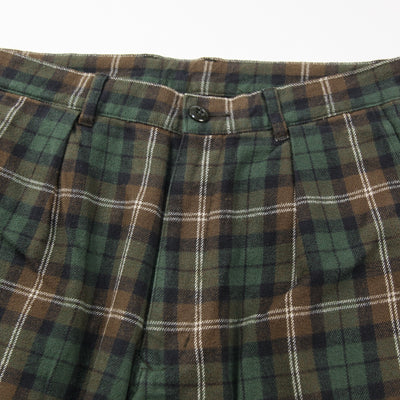 2017AW コットンフランネル チェック タックパンツ 11-23-0779-139 S