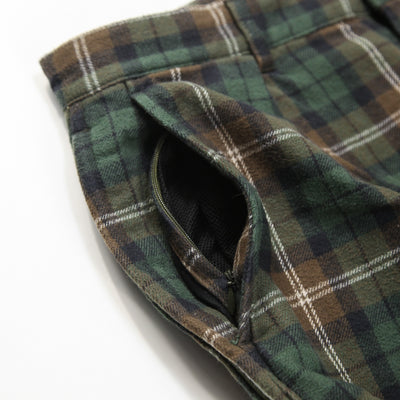 2017AW コットンフランネル チェック タックパンツ 11-23-0779-139 S