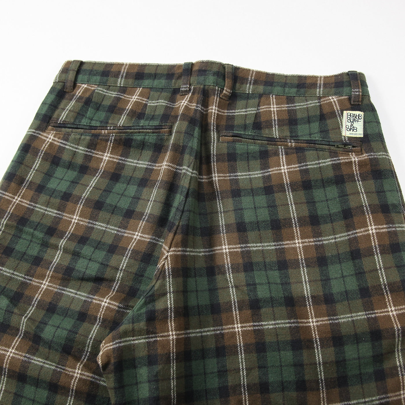 2017AW コットンフランネル チェック タックパンツ 11-23-0779-139 S